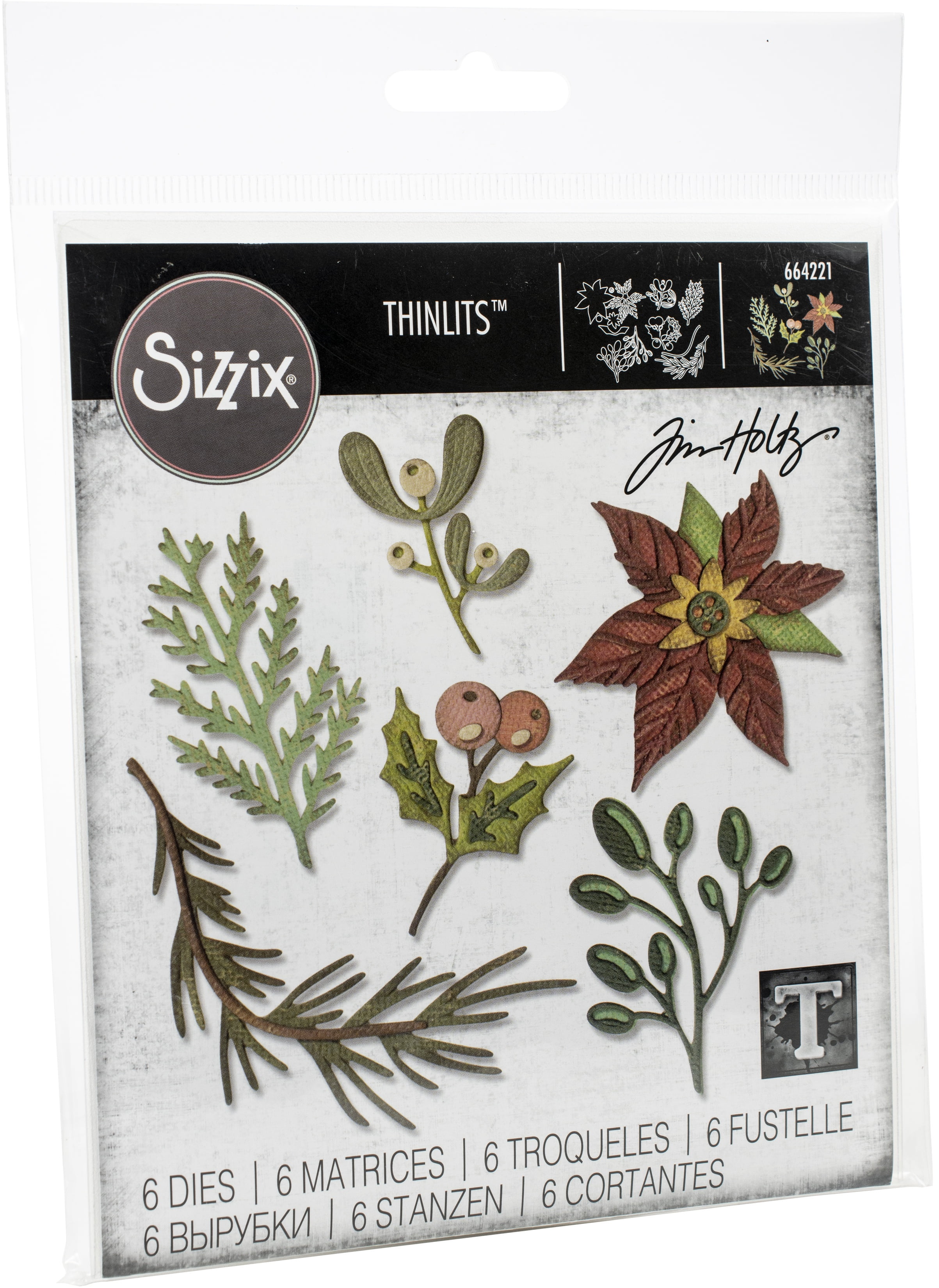 Tim Holtz sizzix thinlits Feative Repeat 4 die set  RRP £14.99 