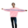 thumbnail image 6 of Couples Matching Outfits I Love You This Much Sweatshirt Oversized Crew Neck Tops Valentine's Couple Sweatshirts with Letter Print His and Her Pullover, 6 of 8