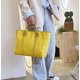 thumbnail image 3 of LHSHID Women Canvas Handbag Large Capacity Chain Tote Bag PU Handle Shoulder Bag, 3 of 6