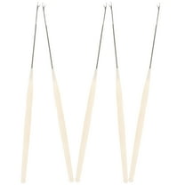 HAKIDZEL 5Pcs Diy Beading Needles Plastic Bead Needles for Beaded Jewelry Making Beige