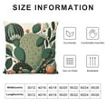 thumbnail image 5 of JRXY  Lumber Pillow Covers Green Succulent Cactus Orange Flowers Tropical Exotic Desert Plants Square Decorative Cushion Case for Couch Sofa Chair Bed White, 5 of 5