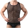 thumbnail image 3 of VBTAPA Mens Mesh Fishnet Tank Tops Fitted Sleeveless Night Club Style Muscle Top Summer Workout Beach Shirts Todays Daily Sales Black M, 3 of 5