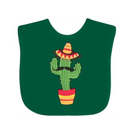 

Inktastic Cactus with a Mustache and Sombrero Cindo De Mayo Gift Baby Boy or Baby Girl Bib