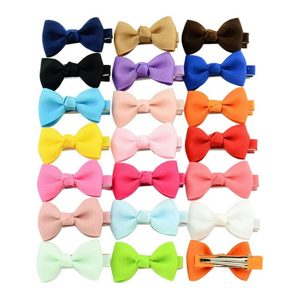 20Pcs Baby Girls Hair Clips Hair Barrettes Small Bows Claw Clips Hair