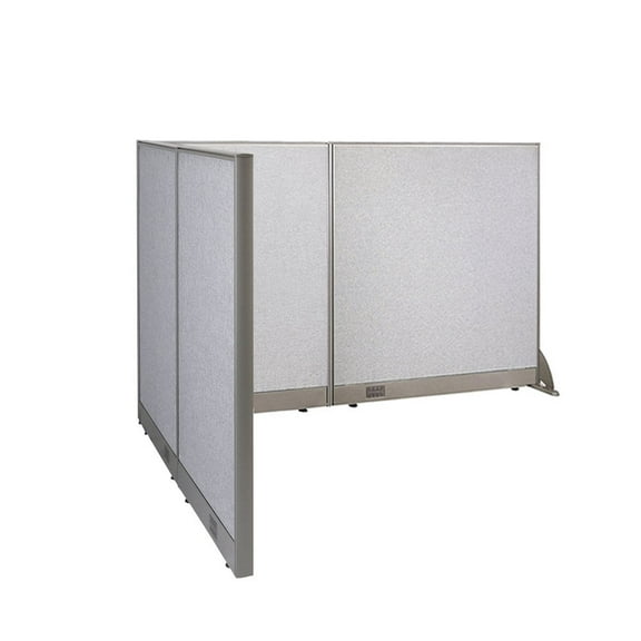 GOF L-shaped Freestanding Office Partition, Room Divider, Privacy Screen, Workstation Cubicle (60"D x 84"W x 48"H)