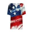 thumbnail image 5 of Summer Cleans Tops For Women American Flag Graphic Tee Shirts Henley Neck Tunic Tops Short Sleeve T Shirts Pullover Sweater Blouses Light Breathable T-Shirt Beach Vacation Outfits, 5 of 5