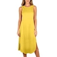 thumbnail image 2 of BUIGTTKLOP Nightgowns for Women Sleeveless Tank Pajmas Dresses Crewneck Side Split Nightshirts Loose Comfy Sleepwear, 2 of 6