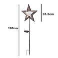 thumbnail image 2 of La estrella solar enciende el jardín al aire libre, estacas decorativas del metal para las pasarelas, patios, céspedes, patios, 2 of 4