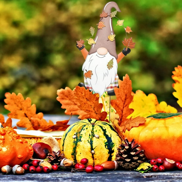 jsaierl Fall Thanksgiving Yard Sign Decorations Outdoor- Fall Gnome ...