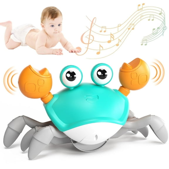 Crawling Crab Baby Toy 1 Year Old Boy Girl - Infant Tummy Time Toys Babies Boy  Learning Crawl 12-18 Walking Toddler 12  Months Old Music Development 1st Birthday Gifts