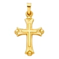 thumbnail image 2 of 14K Yellow Gold Cross Charm Pendant with 1.9mm Figaro 3+1 Chain Necklace - 24", 2 of 3