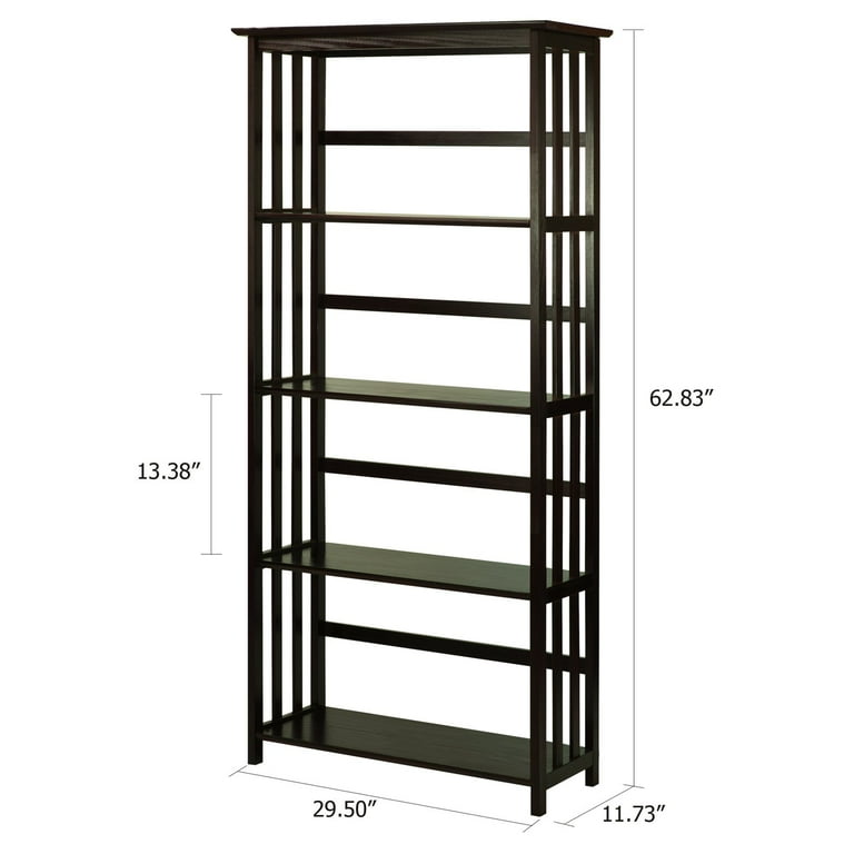 5 tier mission style bookcase discount
