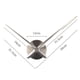 thumbnail image 4 of Pegatina de espejo de reloj de pared casera sin marco - Reloj silencioso silencioso de 12" sin tic-tac para decoración del hogar y oficina, esfera autoadhesiva de acero inoxidable con números de, 4 of 5