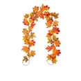 thumbnail image 3 of Hometravel Artificial Maple Leaf Vines Decorations, Fall Garland for Fireplaces and Dining Tables, Thanksgiving and Halloween Home Accent, 3 of 8