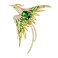 thumbnail image 2 of SmartBy Colorful Rhinestone Phoenix Brooch Handmade Enamel Lapel Pin Chinese Style Bird Animal Shape Badge Costume Hat Bag Decoration Accessories, 2 of 7