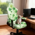 thumbnail image 3 of Xoenoiee Green Shamrock Pattern Gaming Chair Covers Slipcovers, St. Patrick's Day Decoration Stretchable Elastic Computer Reclining Gaming Chair Seat Cover with Armrest Cover (No Chairs), 3 of 7