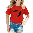 thumbnail image 4 of Hauts d'Été Confortables pour Filles - T-Shirts Mignons à Col Rond Extensibles et Respirants pour Enfants de 3 à 13 Ans, 4 of 4