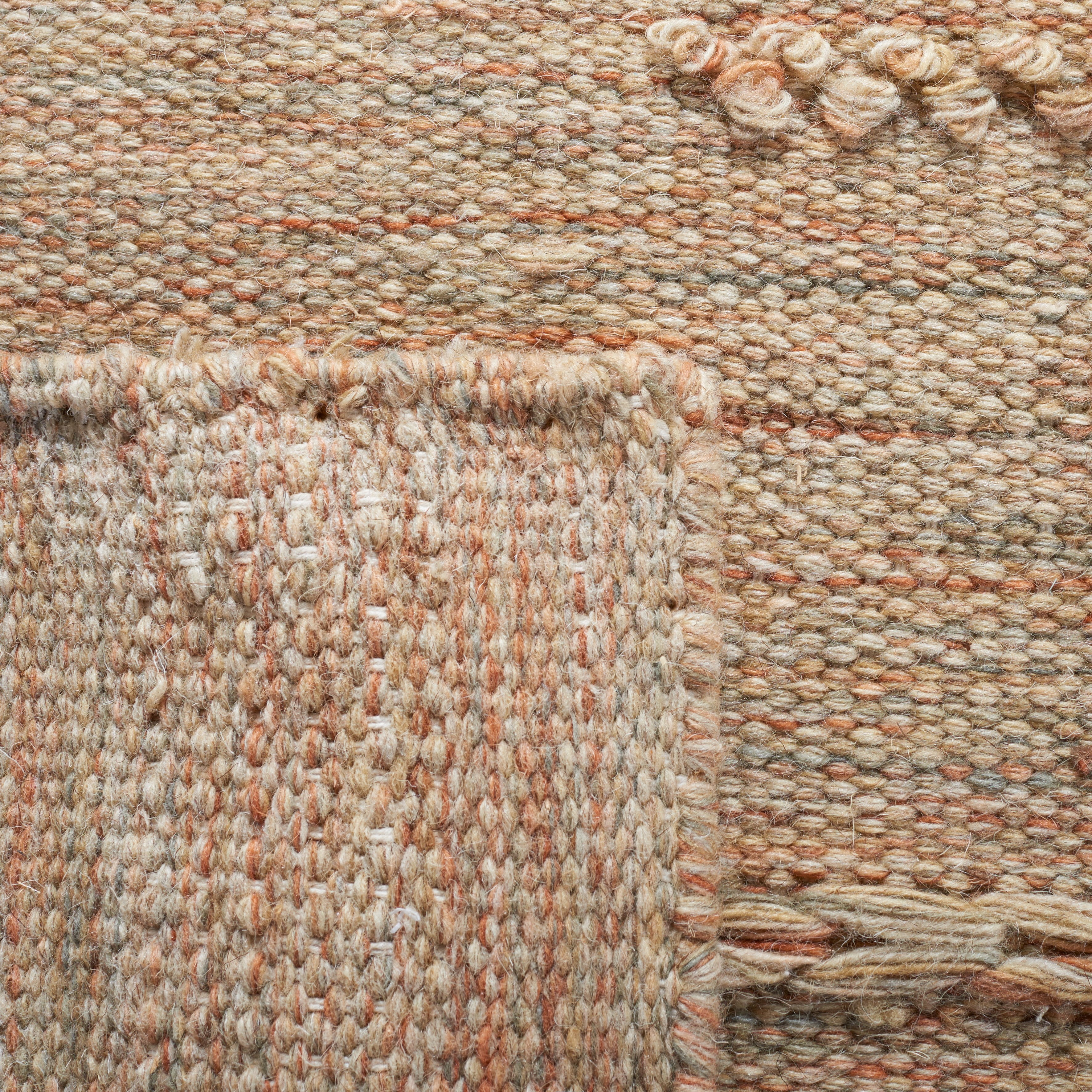 SAFAVIEH Vermont Zavanna Striped Area Rug, Beige/Orange, 6' x 6' Square