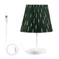 thumbnail image 7 of Yayeee Mini Table Lamp 10.8" Dimmable with Fabric Shade 3 Color Temperatures, Dark Green Plants, 7 of 7