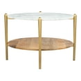 thumbnail image 4 of Mina Coffee Marble Table White  Gold, 4 of 8