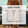 thumbnail image 5 of MORTTIC Women's Solid Color Asymmetrical Hem Fringe Skirt, Western Denim Style Boho Midi Skirt Brown，S, 5 of 8