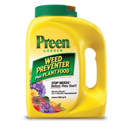 PREEN Garden Weed Preventer Plus Plant Food, 5.625LB Covers 900 sq.