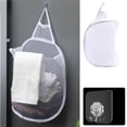 thumbnail image 1 of Harpily Mesh Laundry Small Laundry Baskets Wall Laundry Hamper Laundry Hamper Dirty Clothes Basket White Foldable Mesh Laundry Laundry Basket Dirty Clothes Storage Basket, 1 of 4