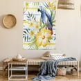 thumbnail image 2 of Parrot Tapestry, Tropic Pattern with Parrot Orchids and Hibiscus Flowers Hawaiian Jungle Style Image, Wall Hanging for Bedroom Living Room Dorm Decor, 40W X 60L Inches, Multicolor, by Ambesonne, 2 of 5