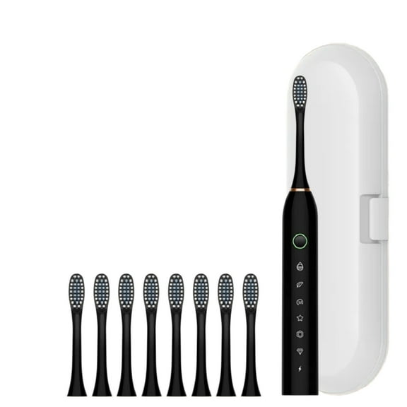 Wovilon 8 Brush Heads Electric Toothbrush For Adults USB Charging