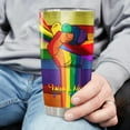 thumbnail image 3 of Personalized LGBT Tumbler Travel Coffee Insulated Cute Cup With Lids Stainless Steel Double Wall Vacuum Gifts For Him Her Friend Gay Lesbian Proud on Anniversary Pride Month, 3 of 6