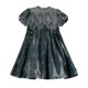 thumbnail image 3 of Karight Womens A-Line Velvet Lace Overall Pleated Swing Babydoll Casual Skirtall Scallop Neck Flared Wedding Mini Dress, 3 of 3