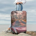 thumbnail image 7 of Pofeuu Vintage Pink Drive View Print Luggage Suitcase Cover Protector Luggage Washable Covers Aesthetic for 18/24/28/32 inch Luggage（No luggage included）-Small, 7 of 7