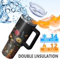 thumbnail image 5 of OBREWU Pioneer Flower Tumbler with Handle and Lid,40oz Pioneer Flower Double Wall Vacuum Insulated Tumbler,Pioneer Flower Cups Gift for Women and Men, 5 of 7