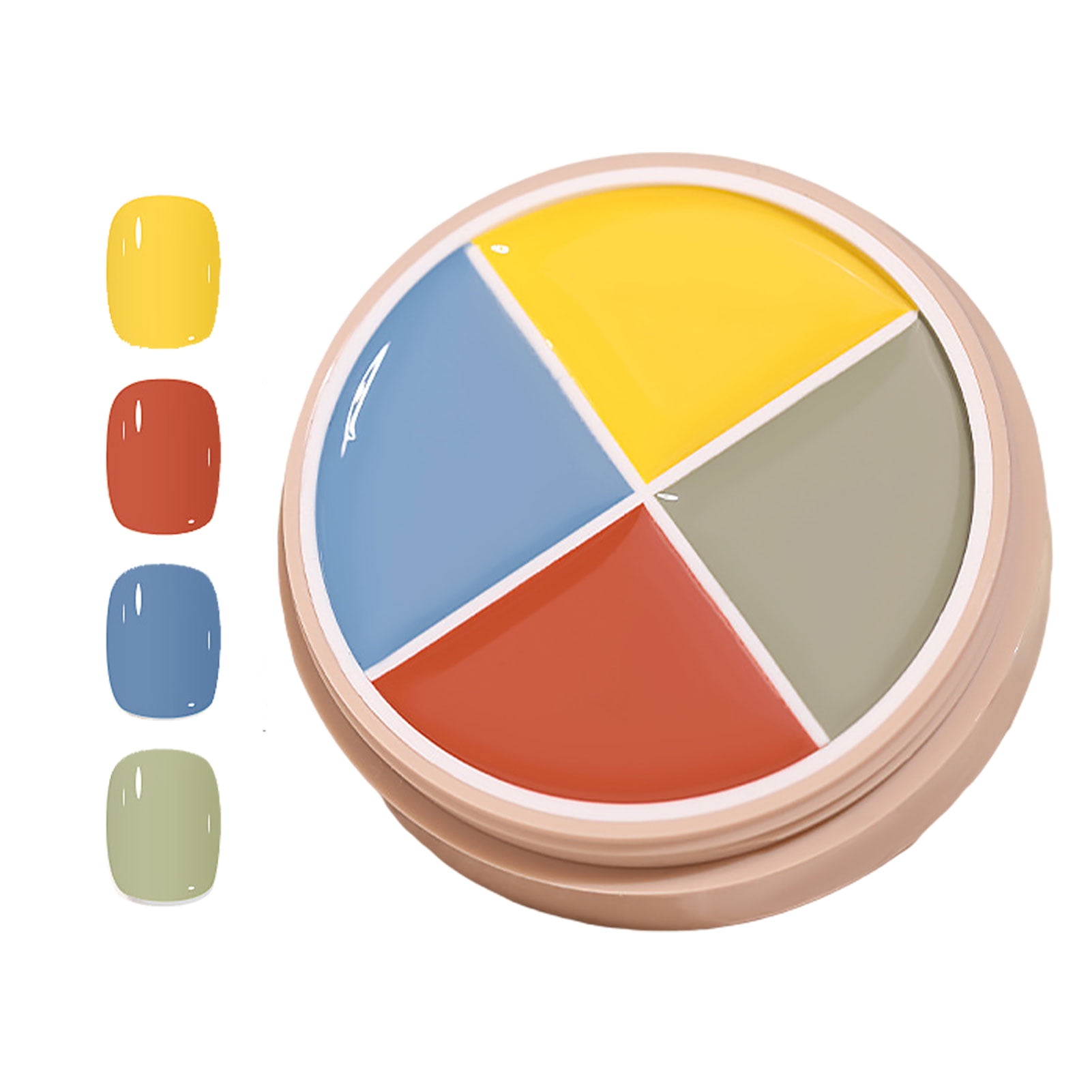 TAONMEISU 4 in 1 Nail Polish Palette Solid Nail Gel Polish Set Nail