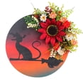 thumbnail image 2 of Hariumiu Decor Halloween Door Hanging Halloween Moon Cat Garland with Flower Festive Door Hanging Decoration Variety of Styles, 2 of 8