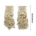 thumbnail image 7 of Bradem Hair Extensions 20INCH Synthetic Curly Wavy Natural Blonde Thick Clip in Stylish Fasionable Fabulous Hair Piece 6 Pieces for Women, 1x Wig wig I, 7 of 7