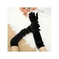 thumbnail image 6 of INSPIRE CHIC Women's Velvet Elbow Length Full Finger Evening Glove for Elegant Formal Black, 6 of 6