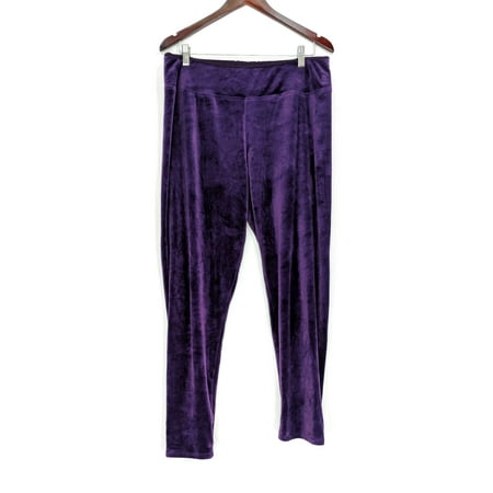 Plush Legging - Cuddl Duds Leggings Sz XL Double Plush Velour Purple A293100