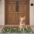 thumbnail image 4 of Bohemian Retro Floral Non-Slip Entryway Door Mat,Boho Indoor Decor Durable Low Plush Door Mat,Washable Welcome Rug for Patio Hallway Home Decor 16x47 Inches, 4 of 7