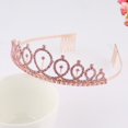 thumbnail image 3 of Diadema con corona de cumpleaños europea y americana, accesorios para el cabello con diamantes de imitación para fiesta nupcial, sombrero de cumpleaños digital de un año, diadema de aleación, 3 of 6