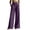 Purple Casual Pants, variant on Miluxas Women's High Rise Wide Leg Trousers Pleated Front Business Casual Loose Straight Pants with Pockets Dress Pants for office Commute Wear White