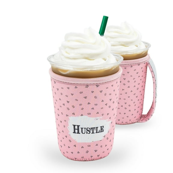 GoCuff Reusable Iced Coffee Insulator Sleeve Neoprene Holder - Hustle - Small