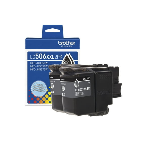 Brother Genuine LC506XXL2PK Twin Pack Super High Yield Black Ink Cartridges