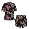 thumbnail image 6 of Rocae Bouquet for Two Piece Sleepwear Pajamas Sets for Women Soft Short-Sleeved Pjs with Lounge Shorts X-Large, 6 of 9