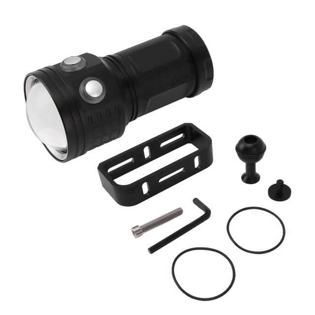 Linterna subacuática de vídeo para buceo, 10 000 lm, IPX8, resistente al agua, profesional, con luz de relleno roja y azul de 100 m.