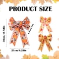 thumbnail image 2 of 25CM Autumn Thanksgiving Bow Orange Pumpkin Maple Leaves Burlap Bows For Tree Wreath Wraping Home Decorations, 2 of 8