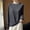 Black, variant on Long Sleeve Undershirt for Women Trendy Thin Round Neck Pullover Sweater Silver L