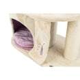 thumbnail image 6 of TRIXIE My Kitty Castle Plush 35.5" Cat Tree, Sisal Scratching Posts, Rustling Fabric Beige, 6 of 8