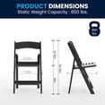 thumbnail image 6 of Flash Furniture 2 Pack Commercial Black Indoor/Outdoor Lightweight Wood Look Resin Folding Event Chair with Slatted Seat, 6 of 16