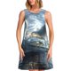 thumbnail image 1 of Fotbe Fantasy Swan Yacht Design Vestido de Verano sin Mangas para Mujer – Vestido Midi Línea A, Estilo Camiseta Floral, Vestido Playero Casual y Fluido, 1 of 7